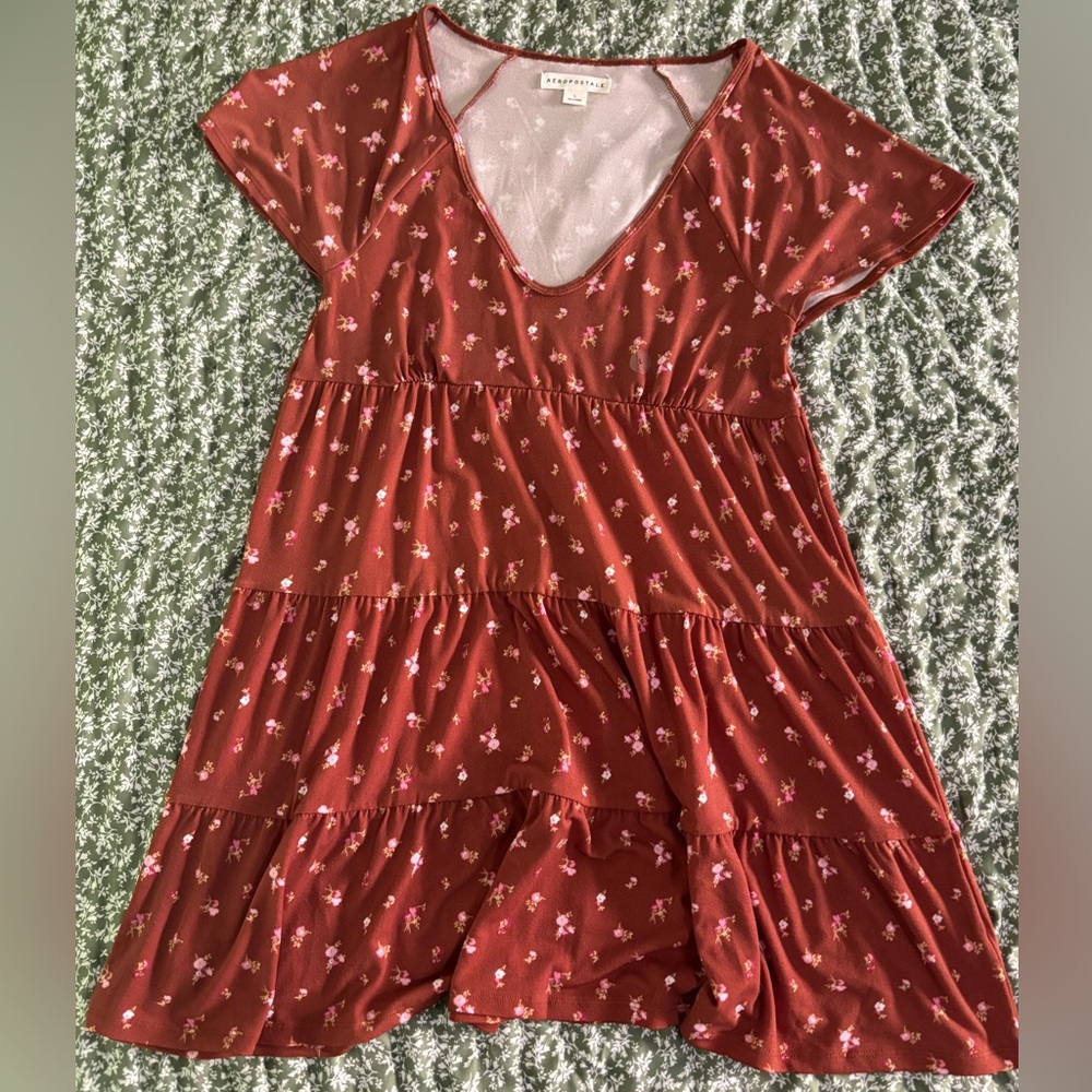 Aeropostale Red Floral Mini Dress